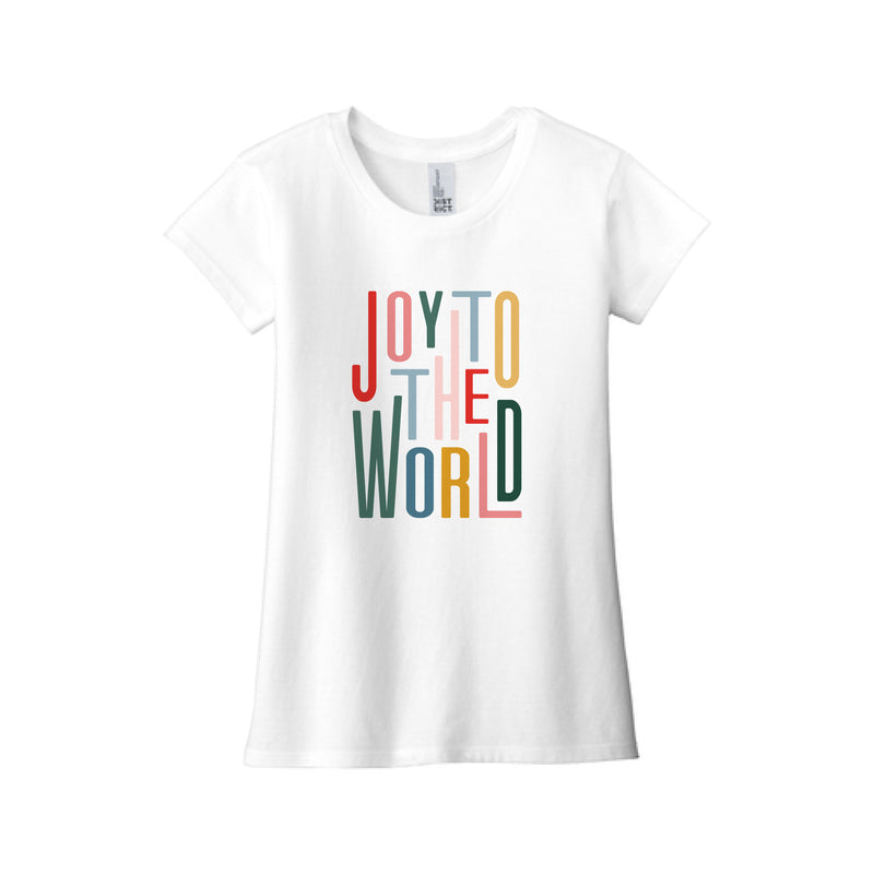 The Joy to the World Multi | White Youth Girls Tee