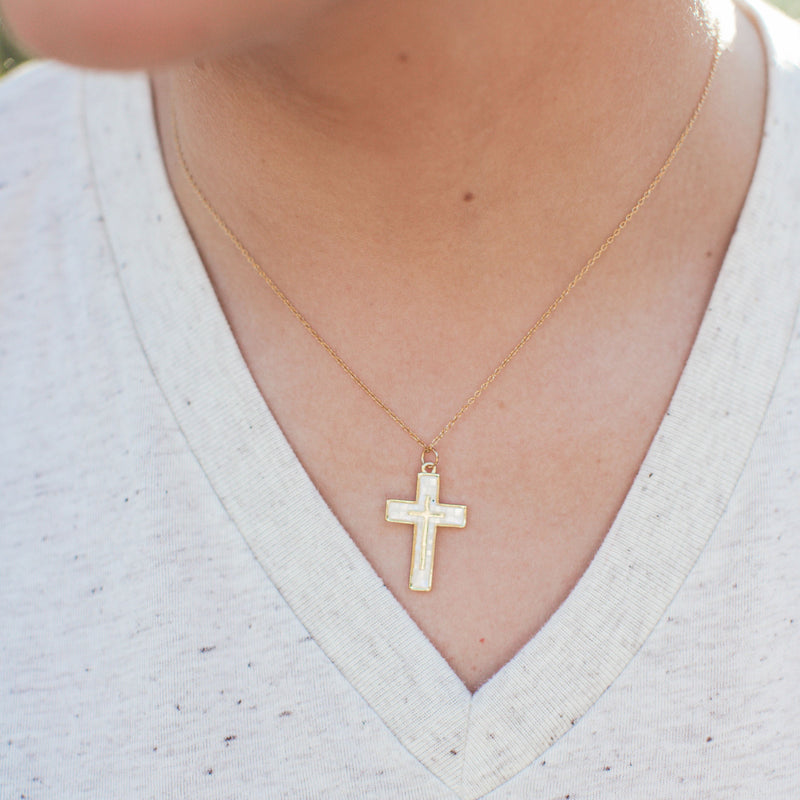 The Freshwater Shell Cross | Necklace