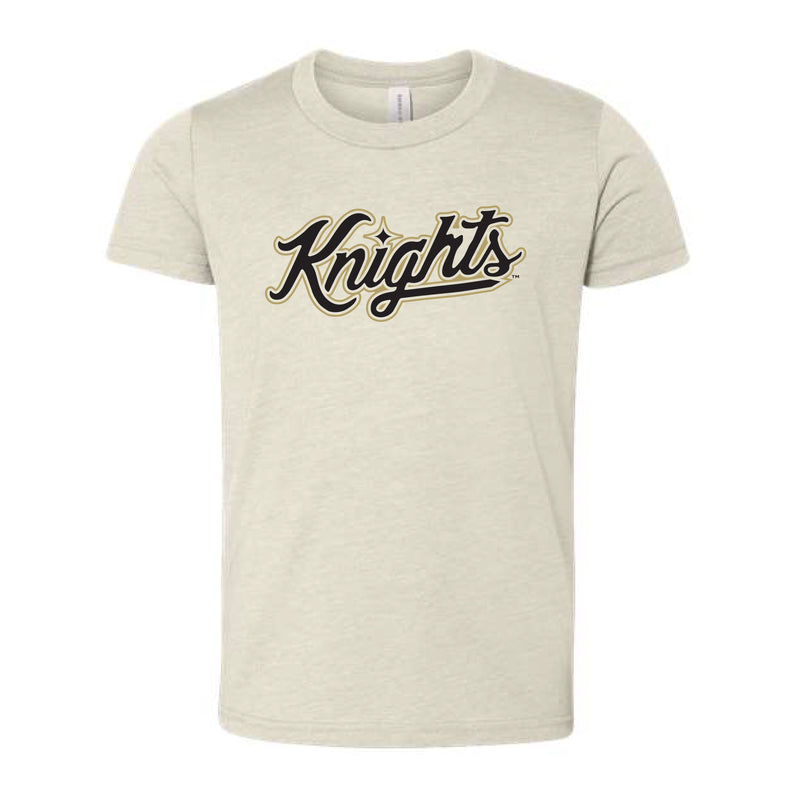 The Knights Script Logo | Heather Dust Kids Tee