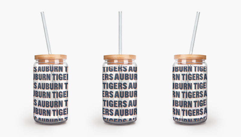 The Auburn Tigers Repeat | Soda Can Glass