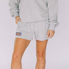 The Mallory Lounge Shorts War Eagle Woven Label | Heather Grey