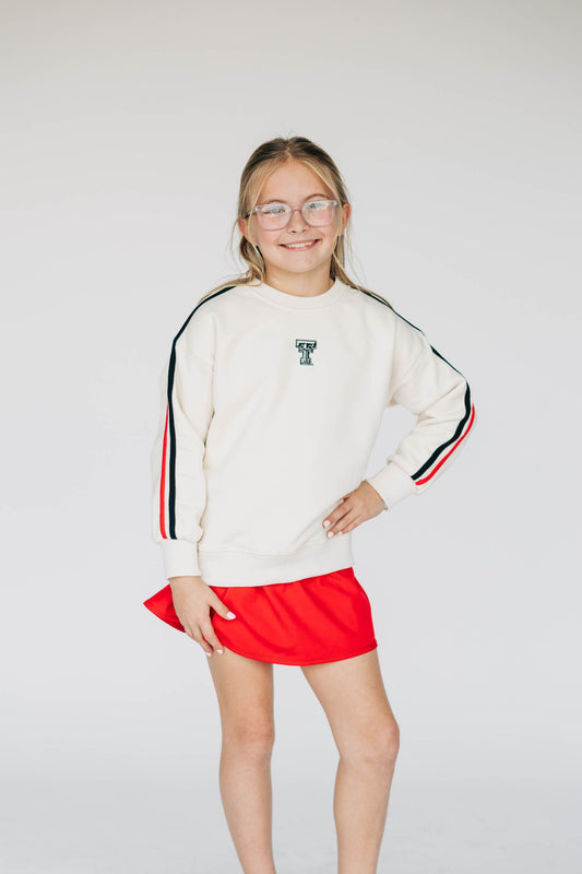 The Megan Crewneck Texas Tech | Youth Bone