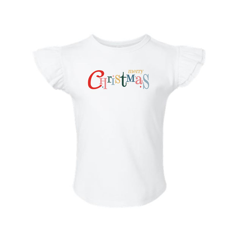 The Merry Christmas Multi | White Toddler Tee