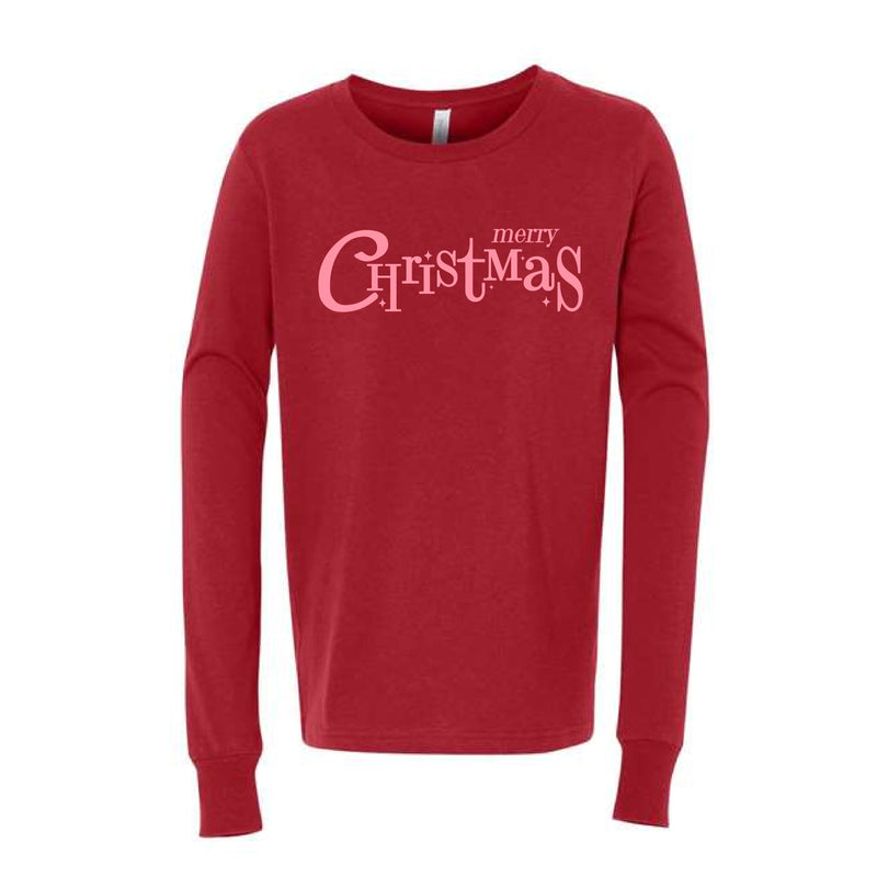 The Merry Christmas Multi | Red Youth Long Sleeve Tee