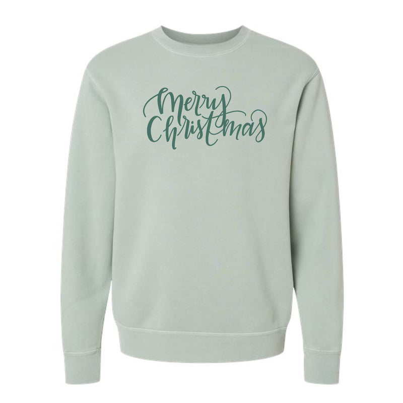 The Merry Christmas | Pigment Sage Sweatshirt