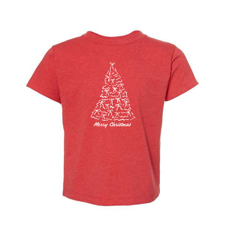 The Merry Christmas Tree | Toddler Heather Red Tee