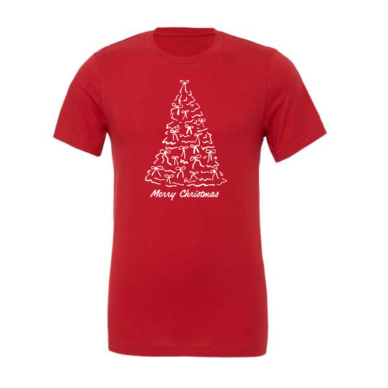 The Merry Christmas Tree | Canvas Red Tee