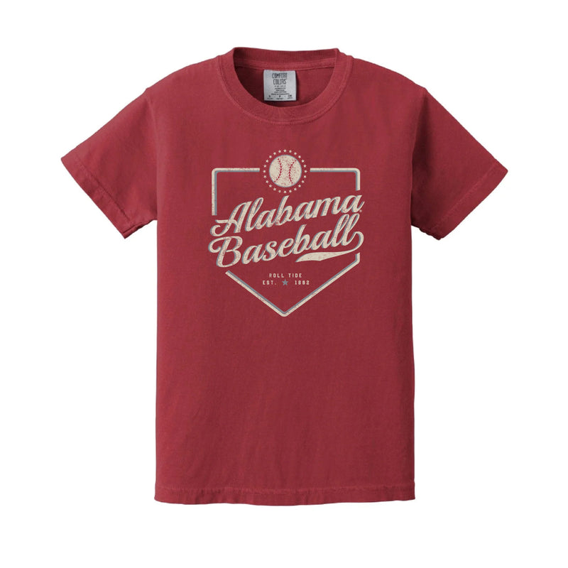 The Alabama Baseball Plate | Crimson Youth Tee