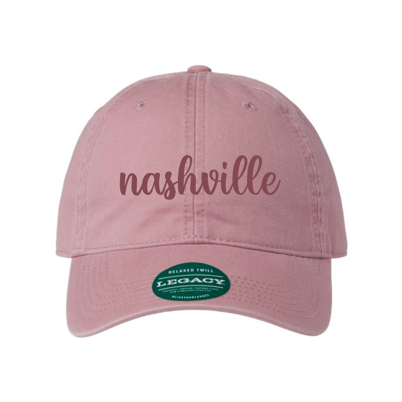 The Nashville Script Embroidered | Dusty Rose Legacy Dad Hat