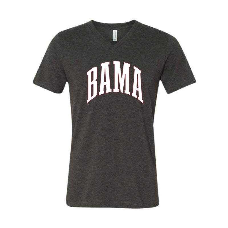 The Big Bama Arch | Dark Heather Grey V-Neck Tee