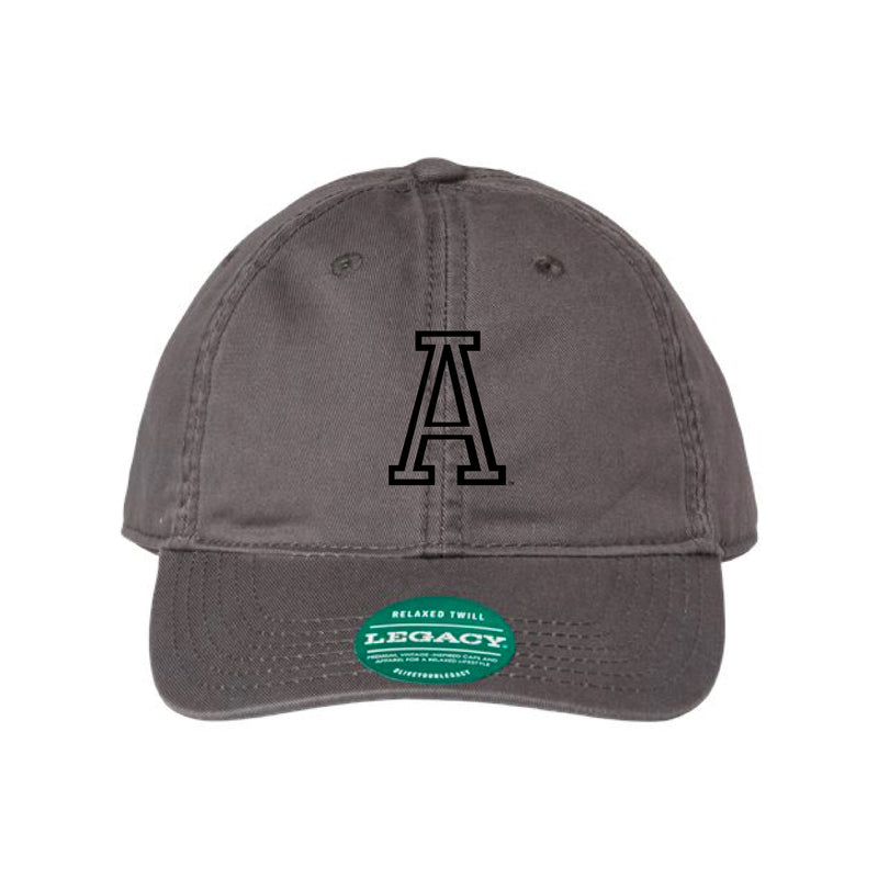 The Old School Alabama A Embroidered | Dark Grey Legacy Dad Hat