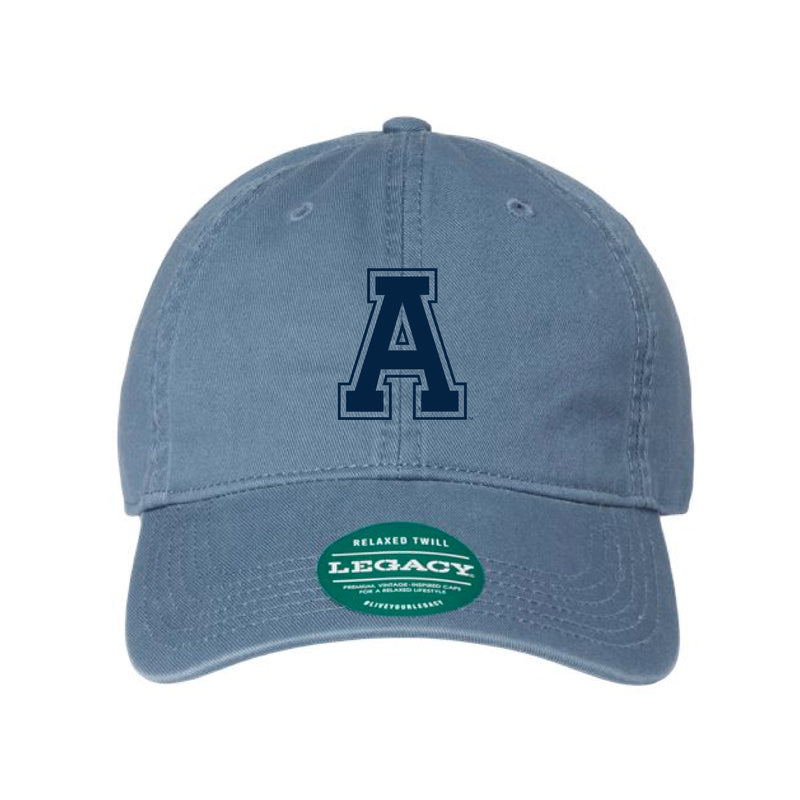 The Old School Auburn A Embroidered | Lake Blue Legacy Dad Hat