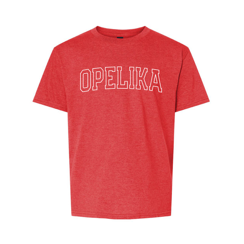 The Opelika Arch Outline | Red Mist Youth Tee