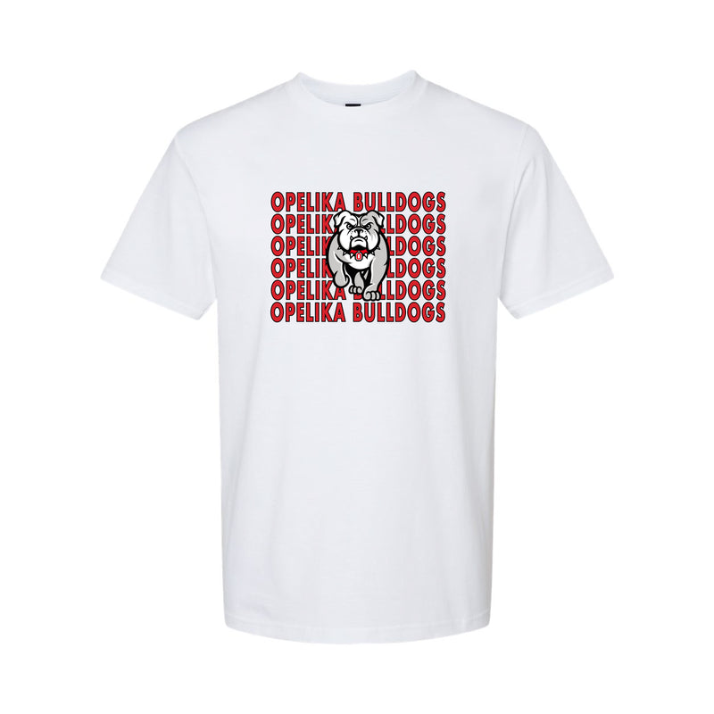 The Opelika Bulldogs Mascot | White Tee