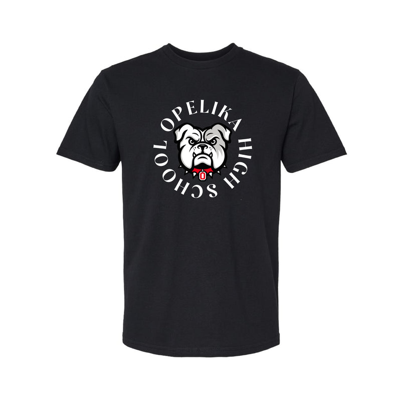 The Opelika High School Bulldog | Pitch Black Youth Tee