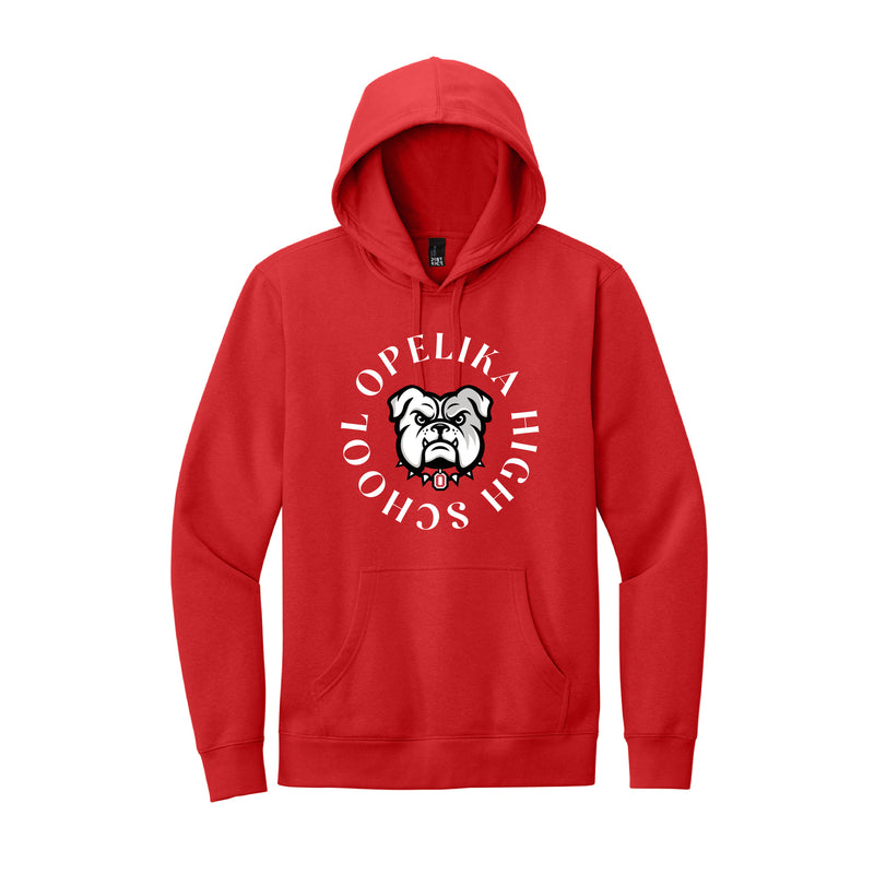 The Opelika High School Bulldog | Fiery Red Fleece Hoodie