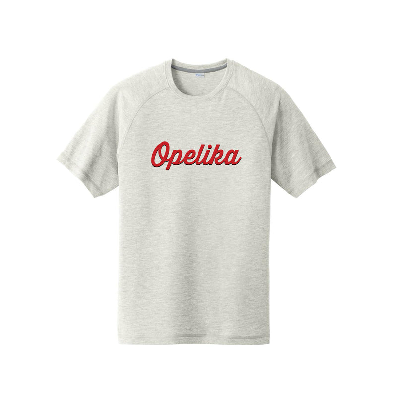 The Opelika Script | Light Grey Heather Tee