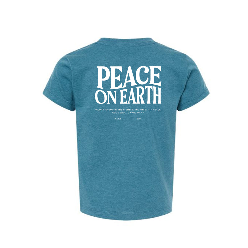 The Peace On Earth | Heather Deep Teal	Toddler Tee