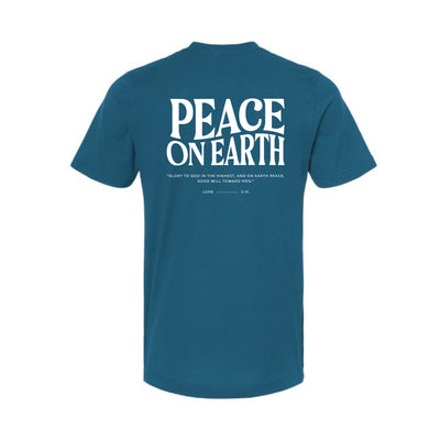 The Peace On Earth | Deep Teal	Tee