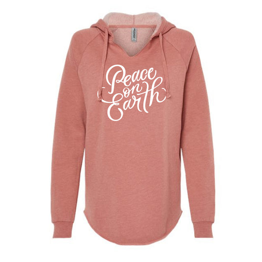 The Peace on Earth | Dusty Rose Hooded Sweatshirt