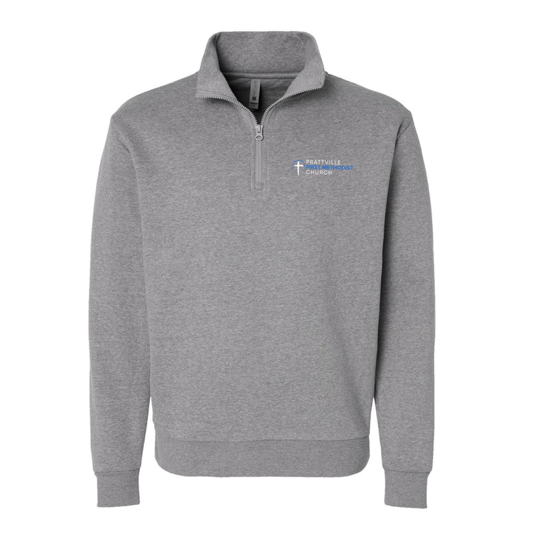 The PFMC Logo | Embroidered Heather Grey Quarter-Zip Pullover