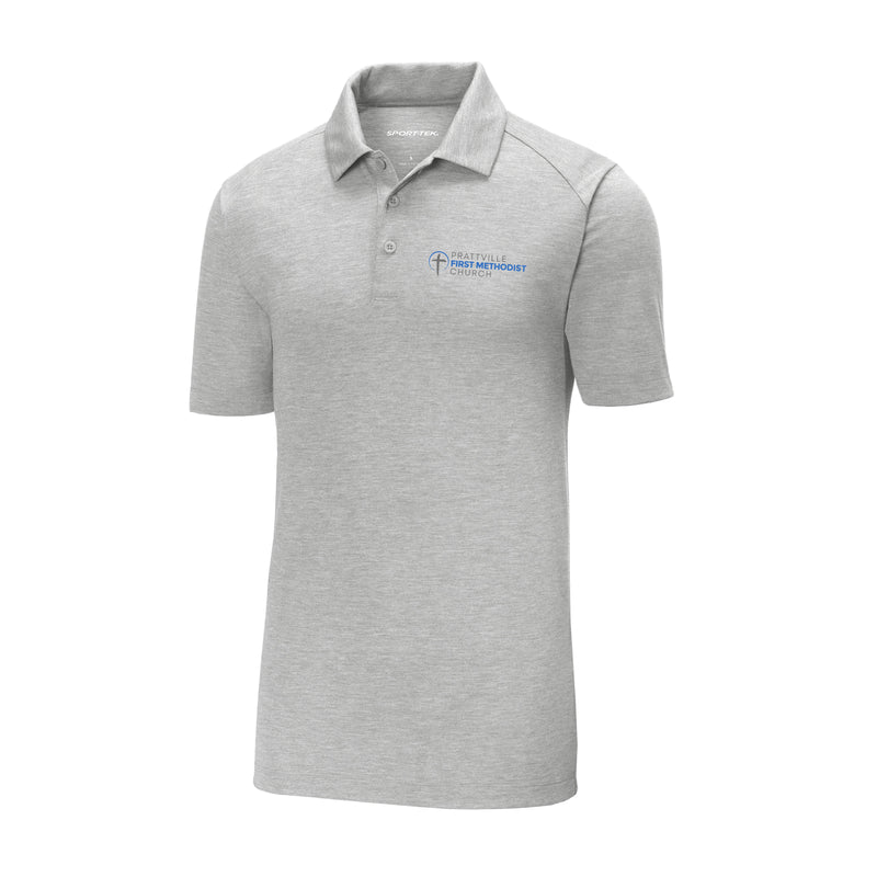 The PFMC Logo | Embroidered Light Grey Heather Polo