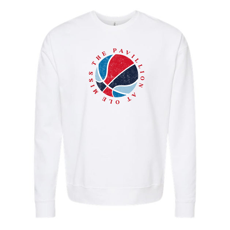 The Red & Navy Basketball | White Sweatshirt