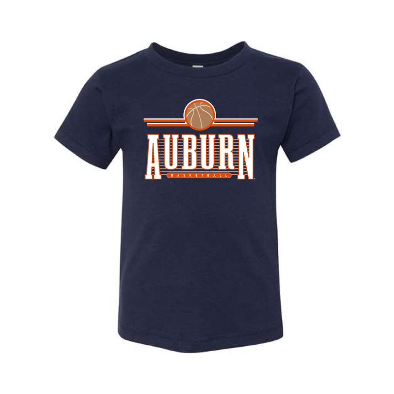 The Retro Auburn Basketball | Toddler Navy Tee