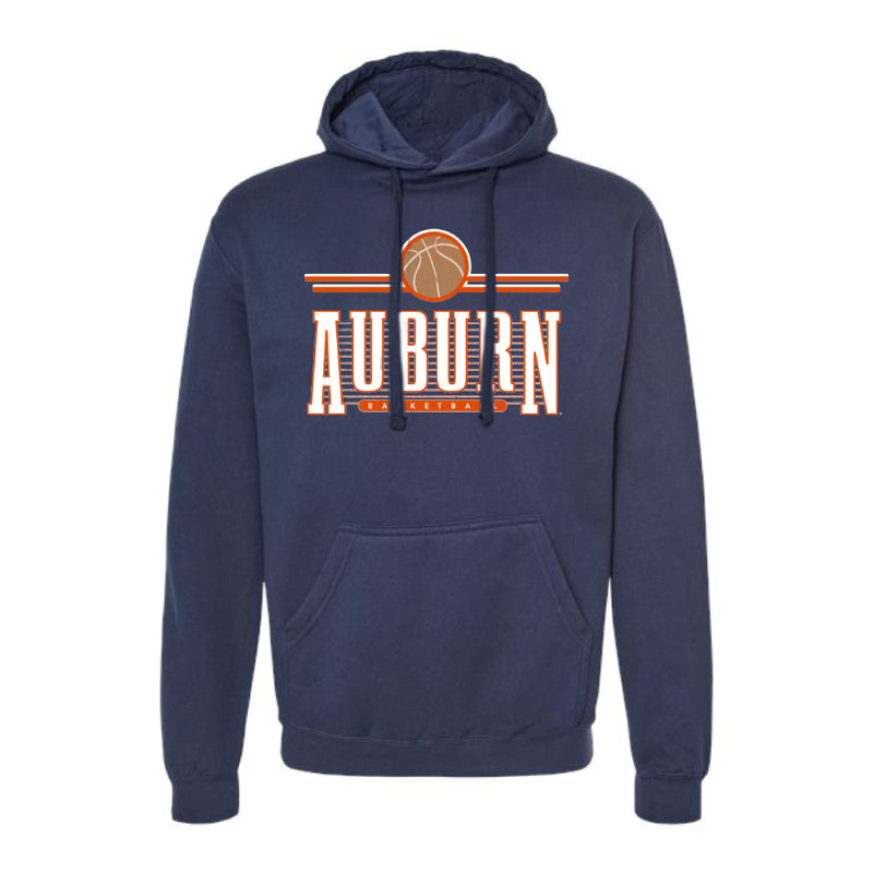 The Retro Auburn Basketball | Adult Navy Hoodie