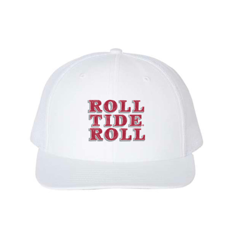The Roll Tide Block Embroidered | White Richardson Trucker Cap