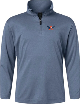 A Auburn Throwback Eagle Quarter-Zip | Youth Heather Navy