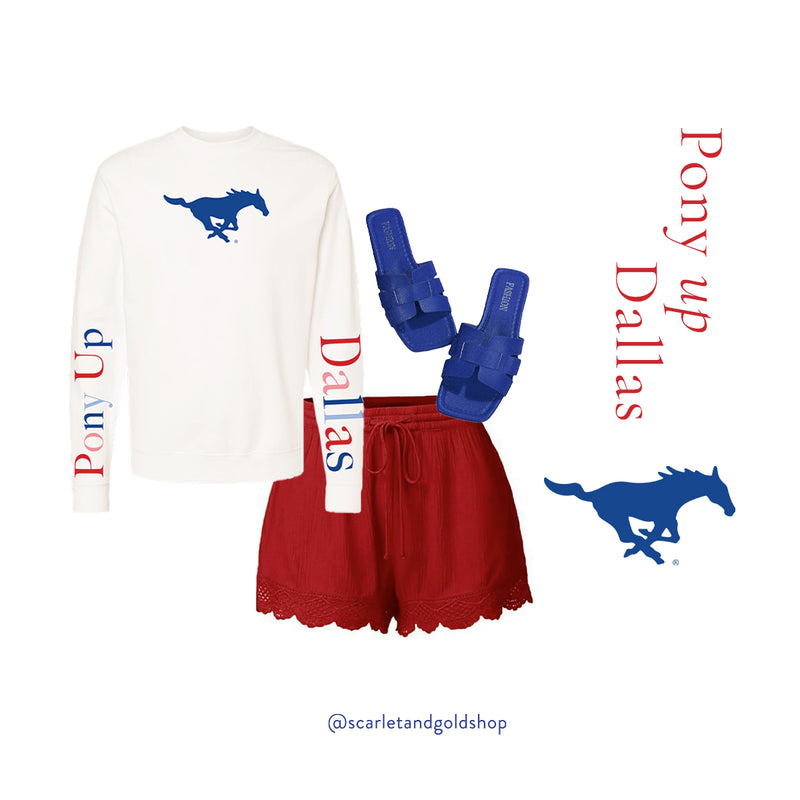 The Multi Pony Up Dallas | Bone Sweatshirt