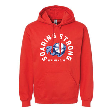 The Soaring Strong | Adult Red Hoodie