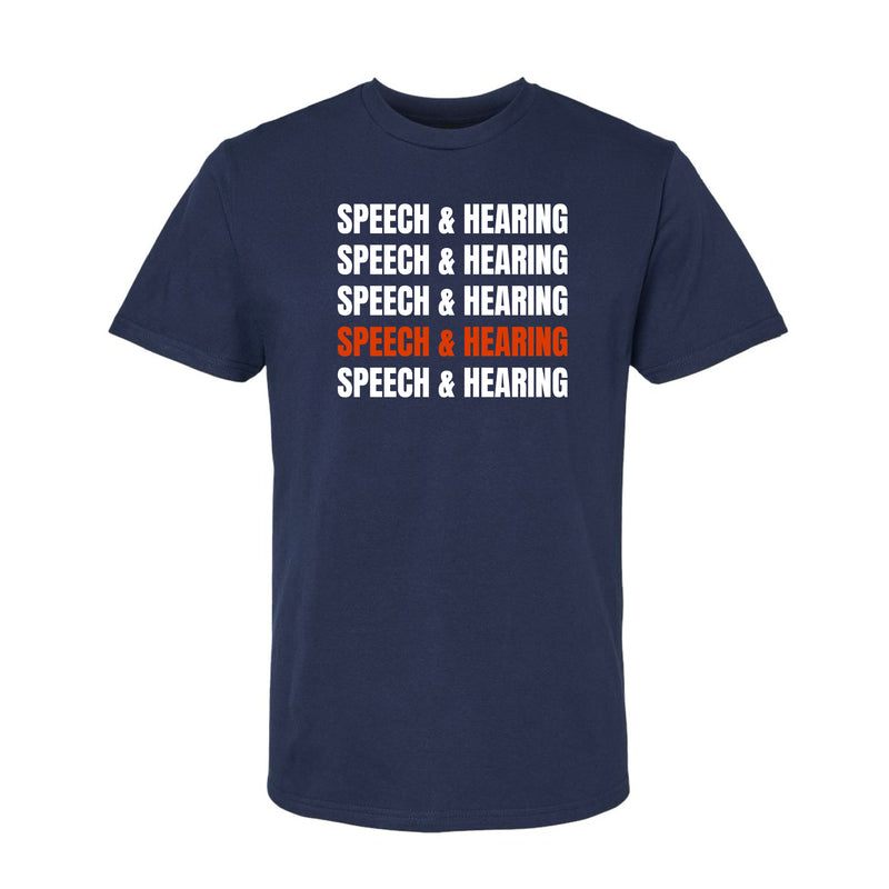 The Speech & Hearing Repeat | Navy Tee