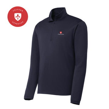 The Cure' of Ars Logo | Embroidered Adult True Navy Performance 1/4 Zip