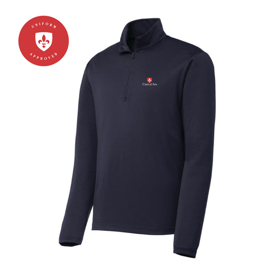 The Cure' of Ars Logo | Embroidered Adult True Navy Performance 1/4 Zip