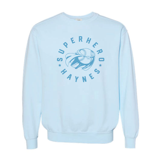 The Superhero Haynes | Adult Chambray Crewneck Sweatshirt