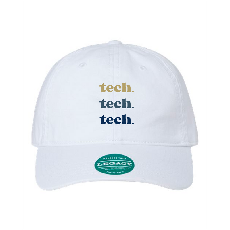 The tech. Embroidered | White Legacy Dad Hat