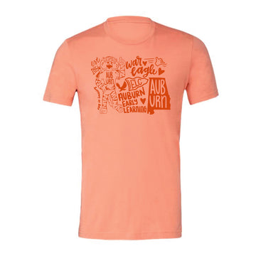 The All Things Auburn ELC | Adult Heather Cantaloupe Tee