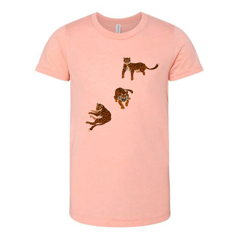The Tigers Prowl | Peach Youth Tee