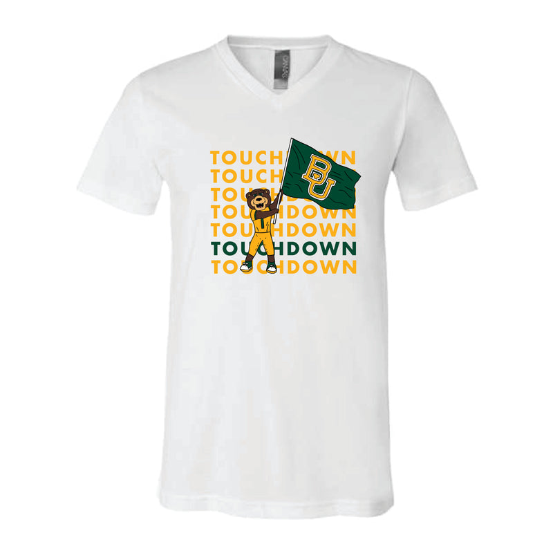 The Touchdown Bruiser | White V-Neck Tee