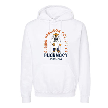 The Pharmacy Aubie Arch | White Hooded Sweatshirt