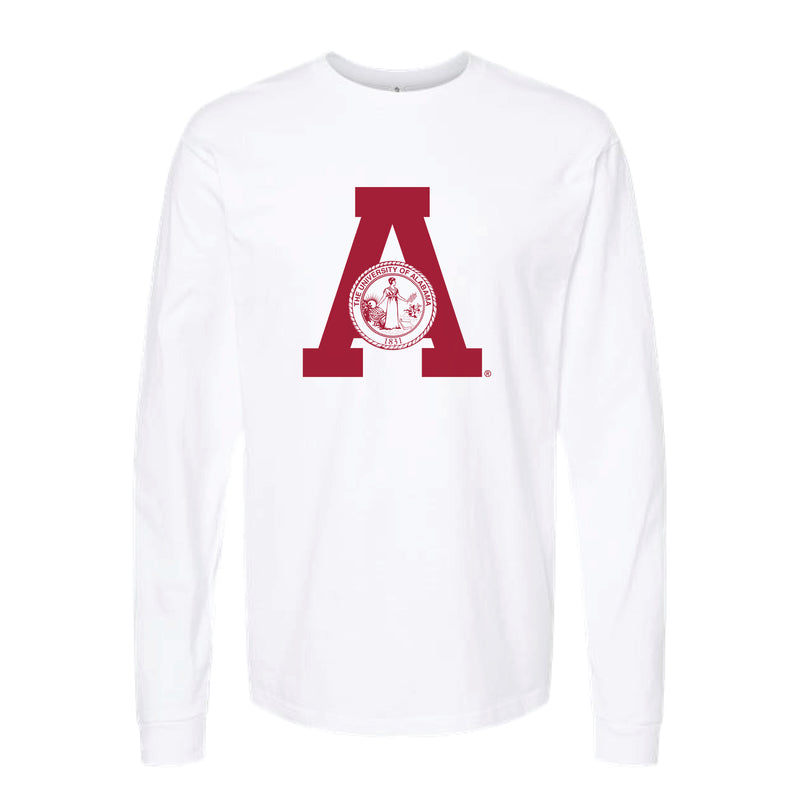 The Throwback Alabama A Seal | White Long Sleeve