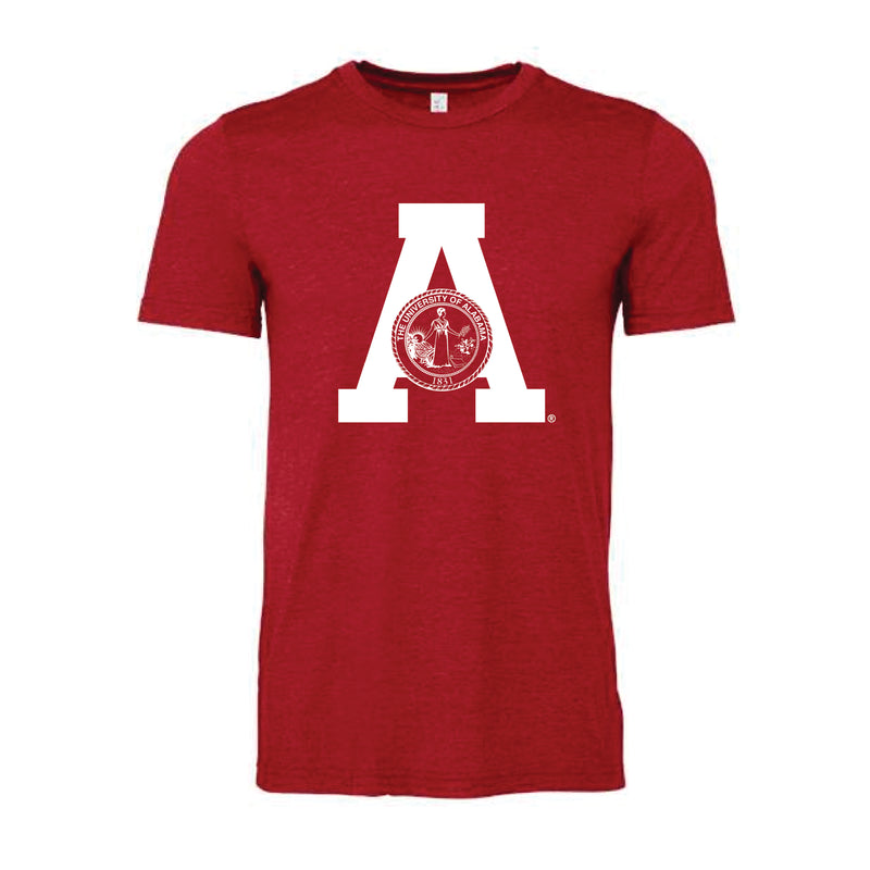 The Throwback Alabama A Seal | Heather Canvas Red Tee