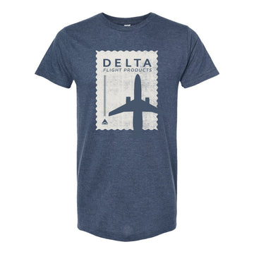 The Vintage Delta Stamp | Heather Denim Oversized Tee