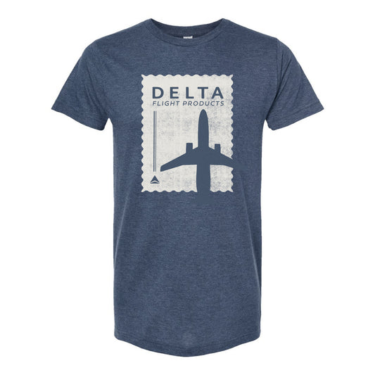 The Vintage Delta Stamp | Heather Denim Oversized Tee