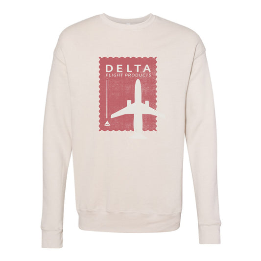The Vintage Delta Stamp | Heather Dust Crewneck Sweatshirt