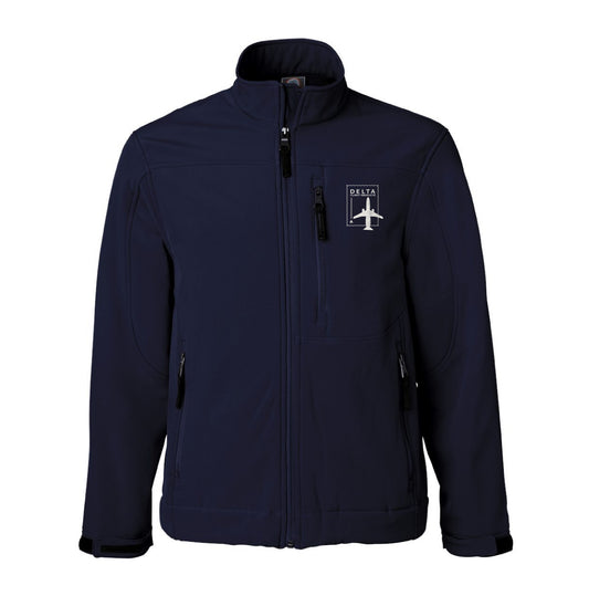 The Vintage Delta Stamp | Embroidered Navy Waterproof Jacket