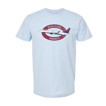 The Vintage DFP Oval | Baby Blue Oversized Tee