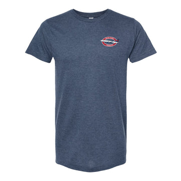 The Vintage DFP Oval | Heather Denim Oversized Tee